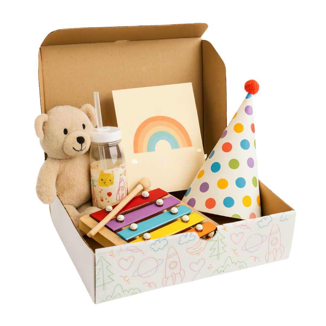 Caja Regalo Rectangular Día Del Niño | 24x18x7 | Diseño Cohete — vista 2