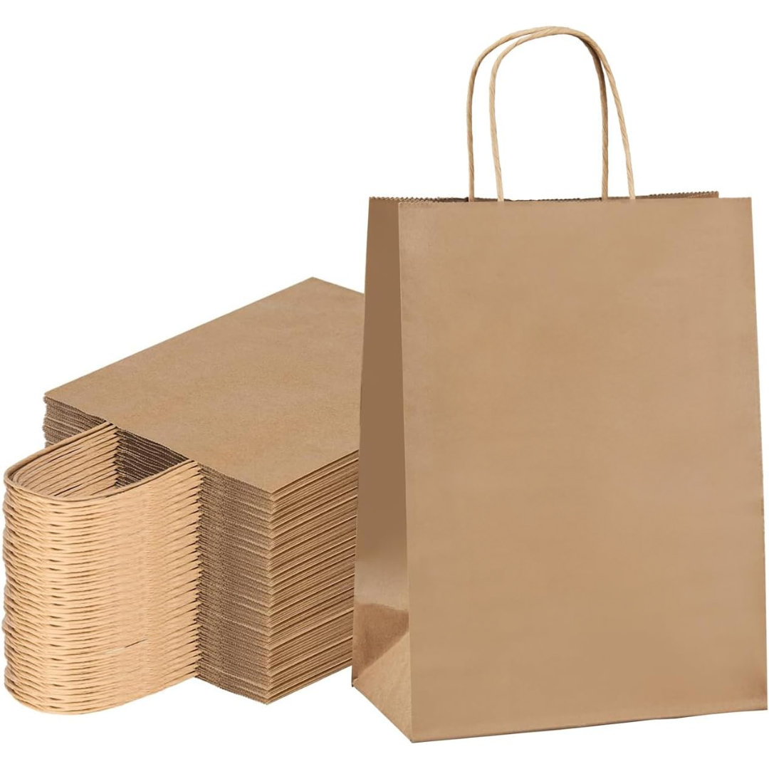 Bolsas De Papel Kraft Con Asas | 5 Tamaños Disponibles — vista 2