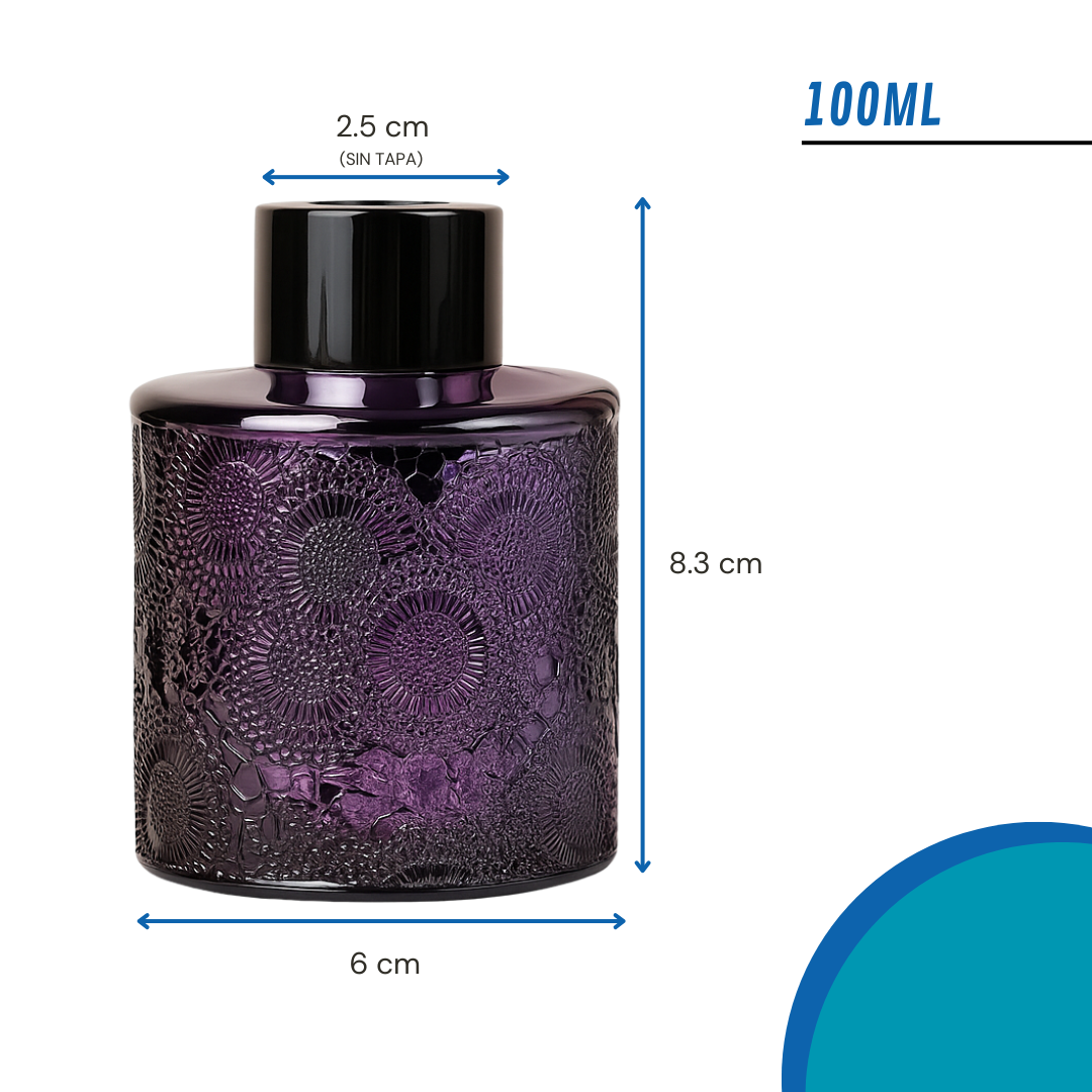 Aromatizante Difusor Labrado | 100ml | Violeta o Gris — vista 3