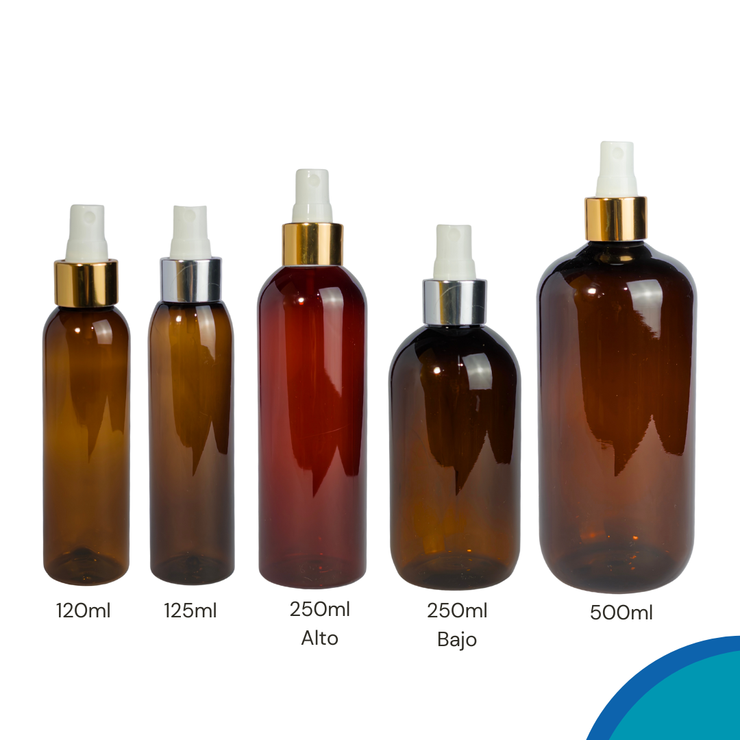 Frascos PET Con Spray Metal | Dorado o Plateado — vista 4