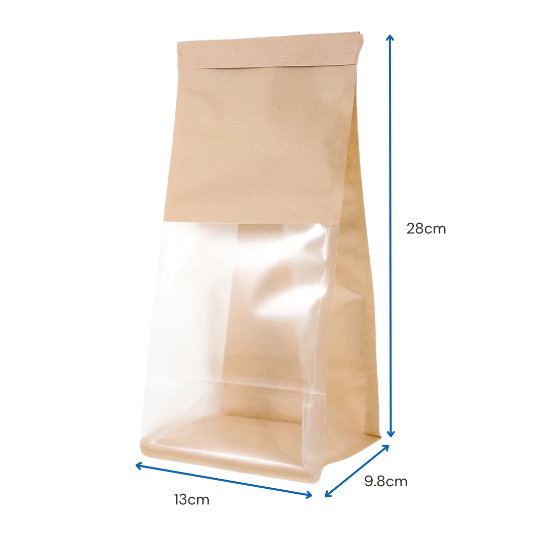Bolsa Para Pan Con Visor Y Cierre Plegable Kraft | 28x13x9.8 — vista 2