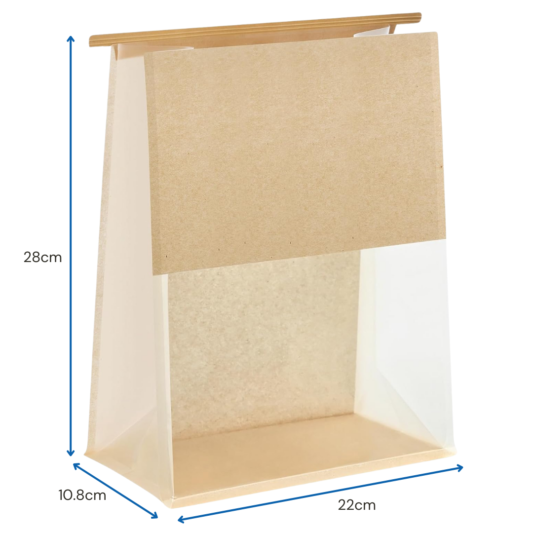 Bolsa Para Pan Con Visor Y Cierre Plegable Kraft | 28x22x10.8 — vista 2