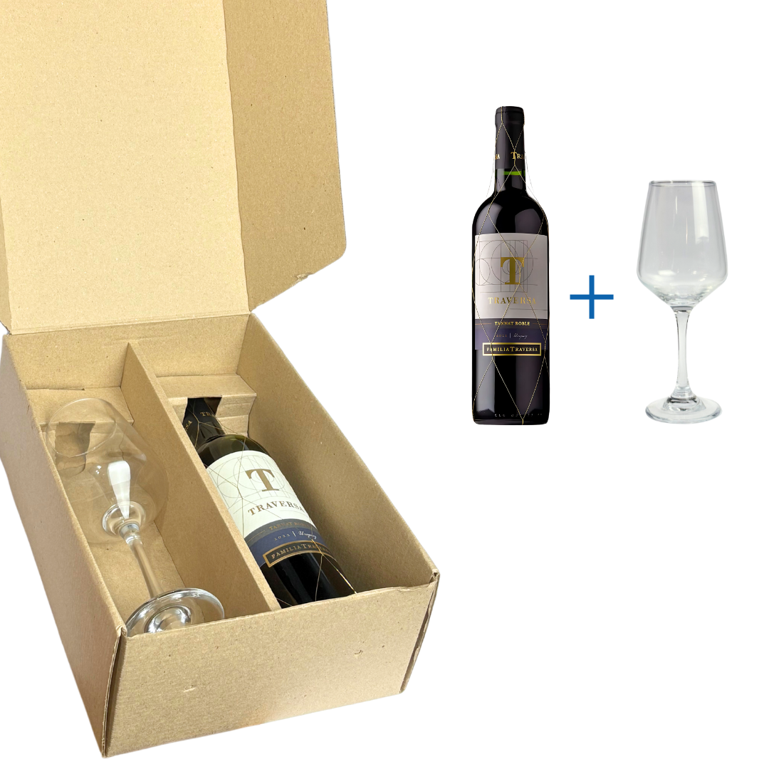 Regalo Día Del Padre | Botella De Vino Familia Traversa + Copa De Vino — vista 3