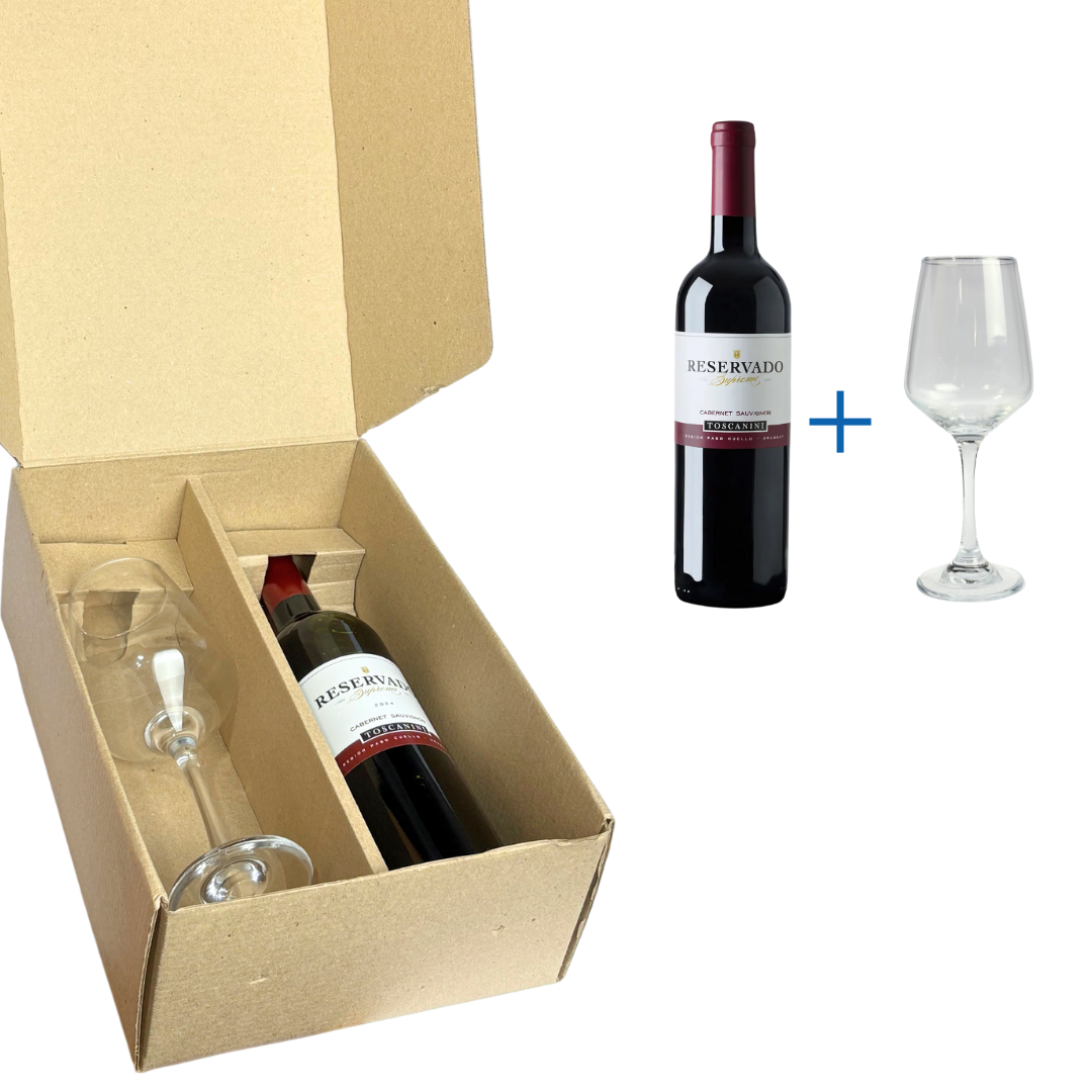 Regalo Día Del Padre | Botella De Vino Toscanini + Copa De Vino — vista 3
