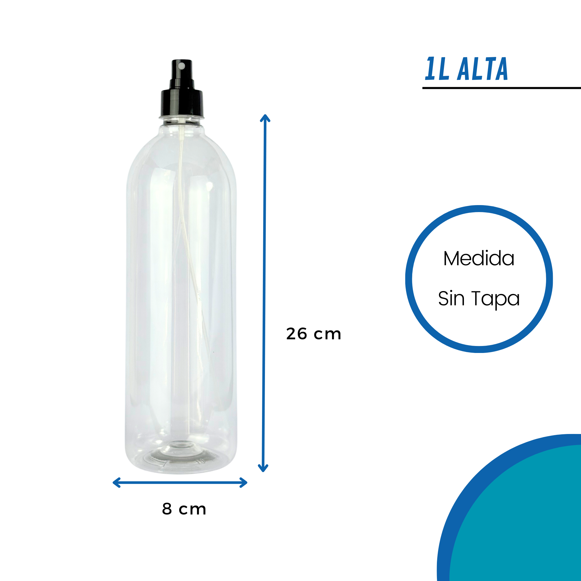 Botella PET Transparente | Con Spray | 4 Tamaños Disponibles — vista 2