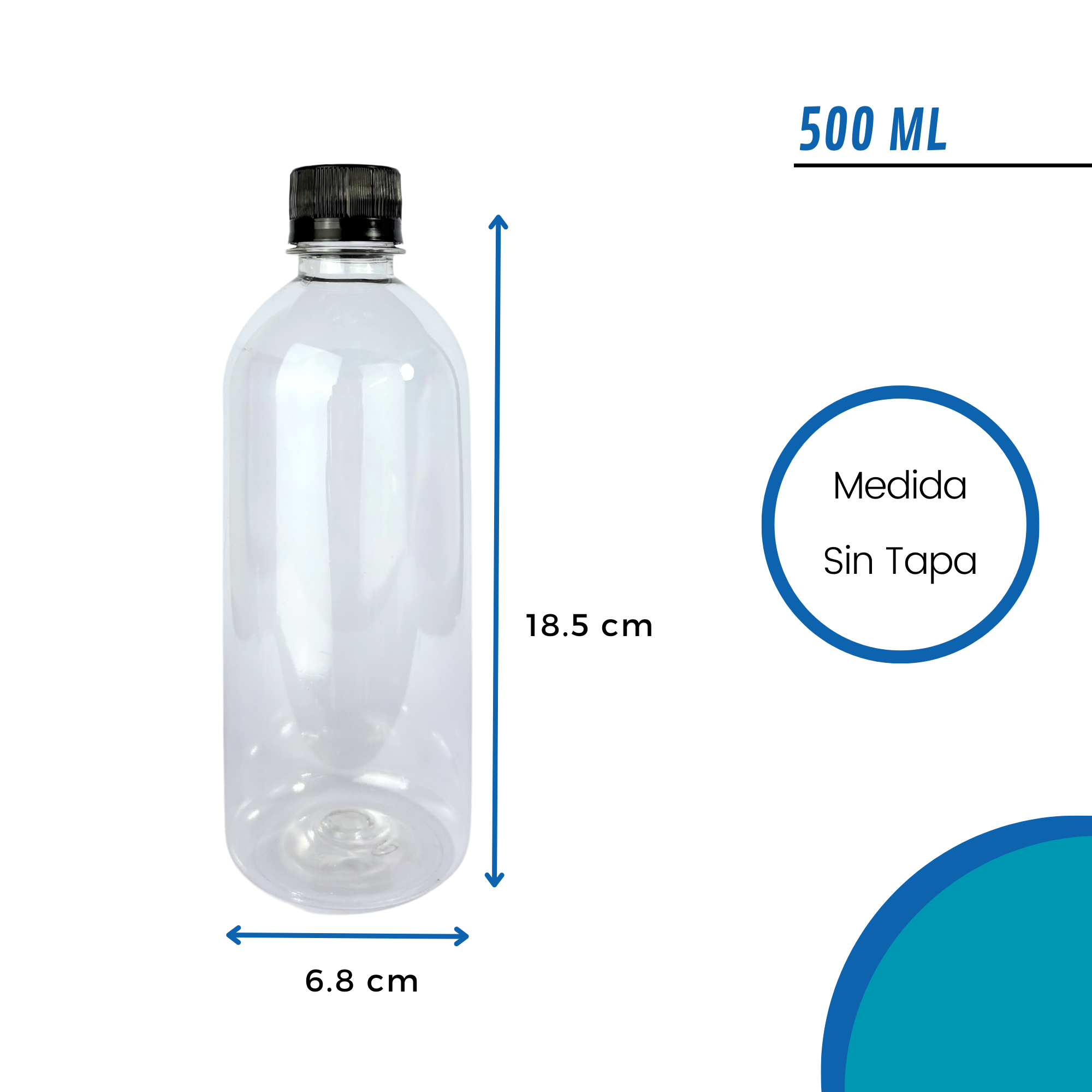 Botella PET Transparente | Con Tapa Ciega Precintada | 5 Tamaños Disponibles — vista 4