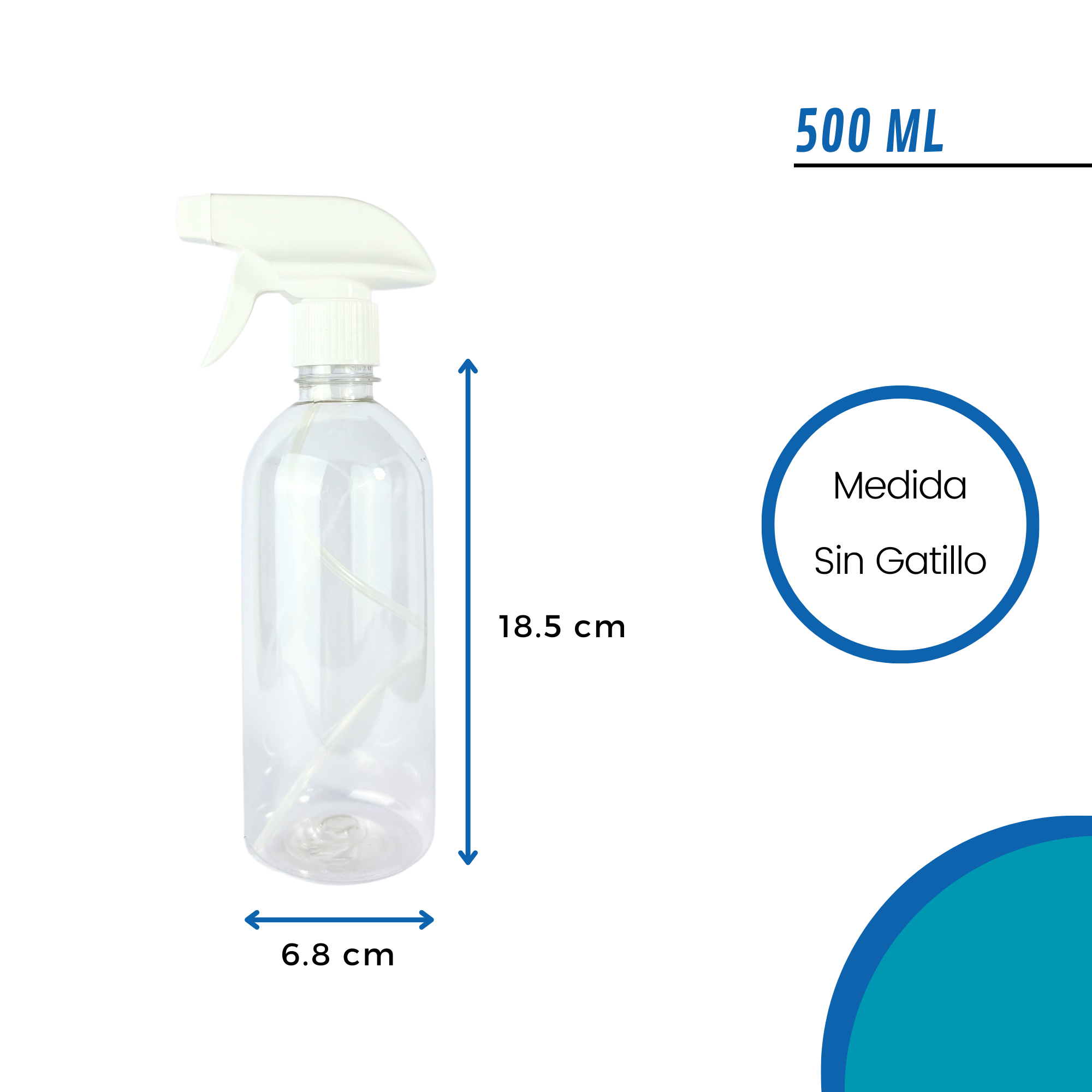 Botella PET Transparente | Con Gatillo Pulverizador | 4 Tamaños Disponibles — vista 4