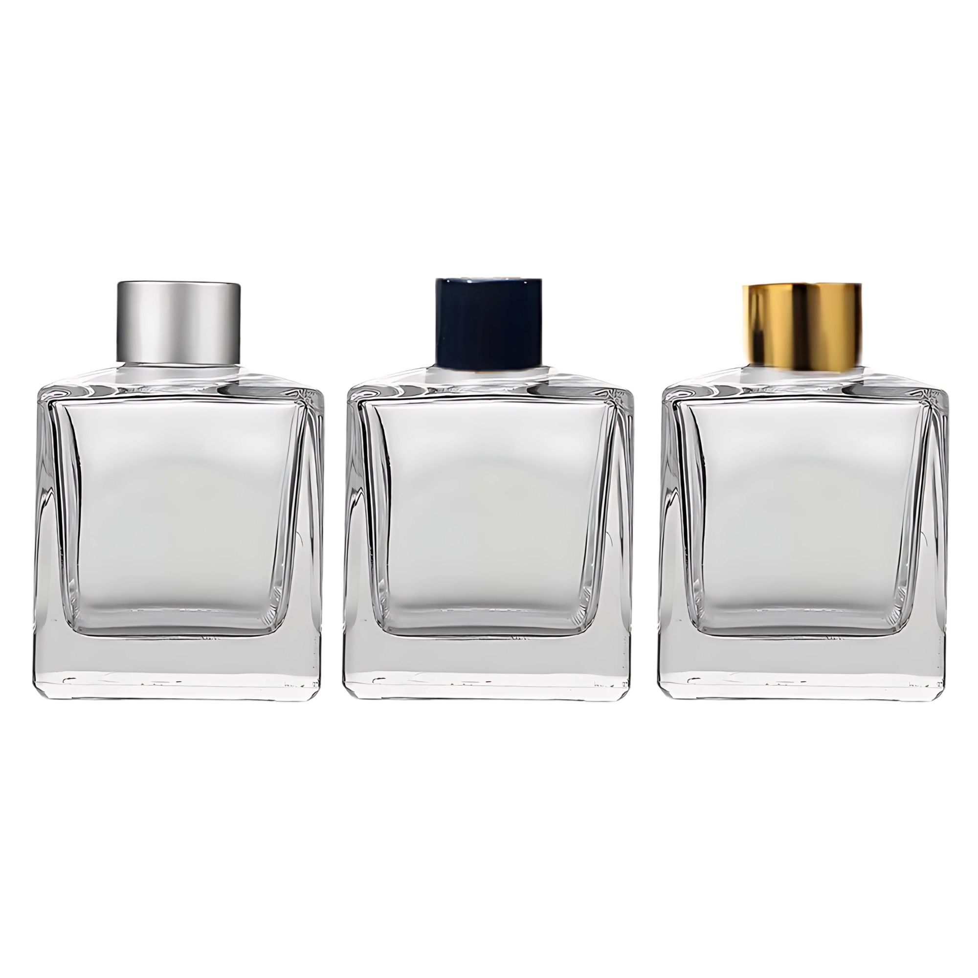 Frasco Vidrio Cuadrado Con Tapa Perforada | 100ml - 50ml | Difusor — vista 2