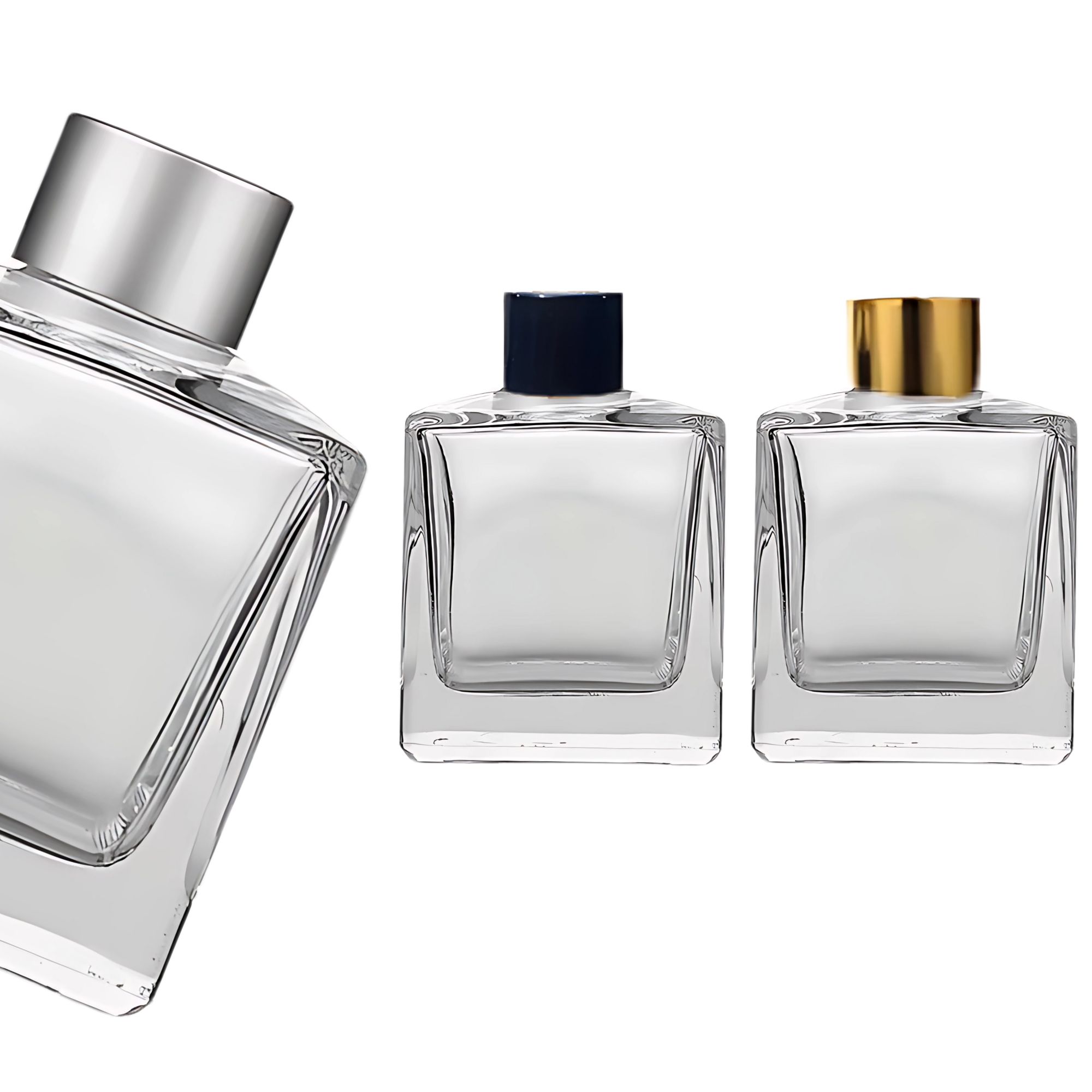 Frasco Vidrio Cuadrado Con Tapa Perforada | 100ml - 50ml | Difusor — vista 3