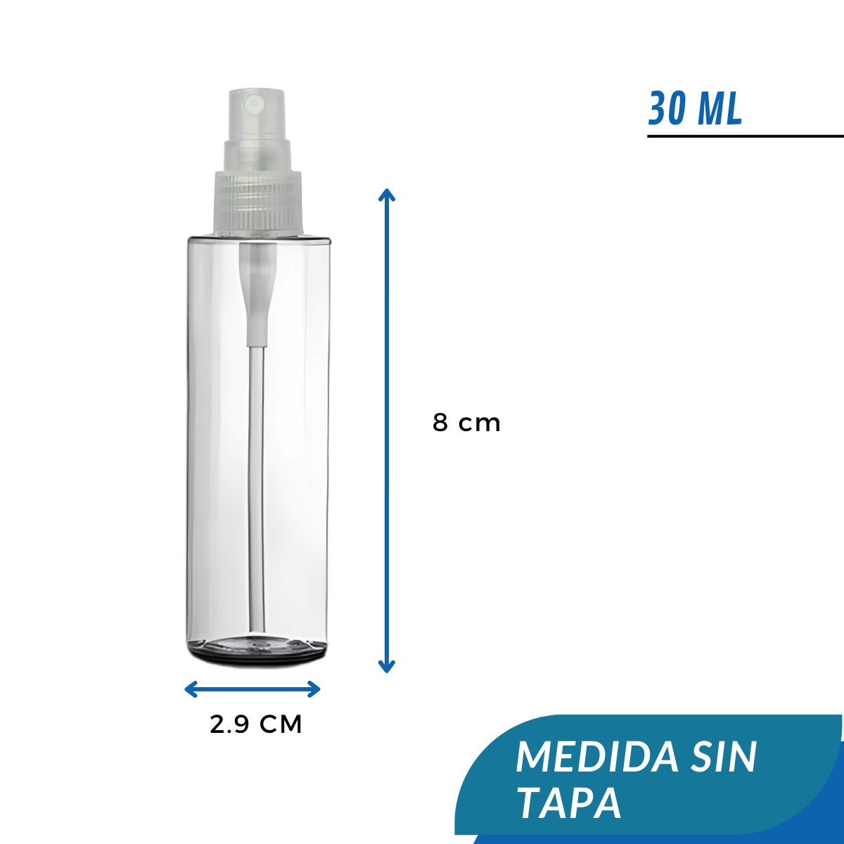 Frasco PET Heaven Con Spray | 30ml - 100ml | Transparente o Ámbar — vista 4