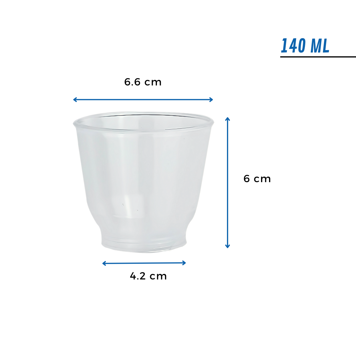 Vasito Casaca Acrílico | 70ml-140ml | Ideal Muestras, Degustaciones, Postres — vista 2