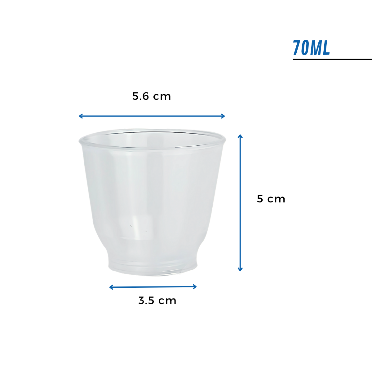 Vasito Casaca Acrílico | 70ml-140ml | Ideal Muestras, Degustaciones, Postres — vista 3