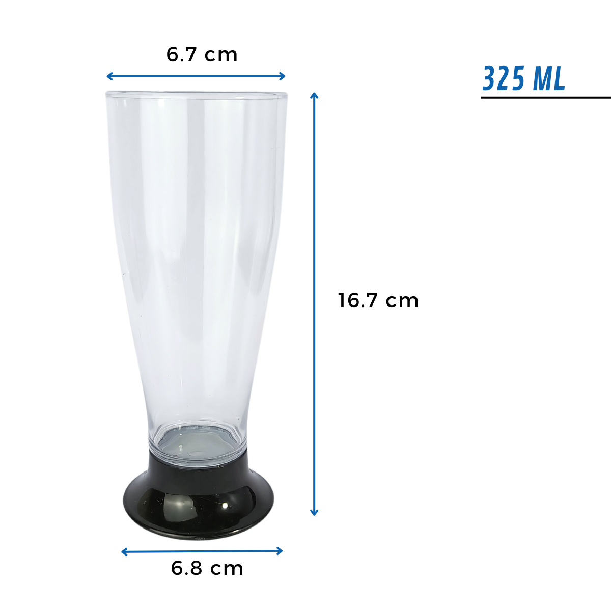 Copa Alta Acrílico | 325ml | Base Negra | Ideal Helado — vista 3