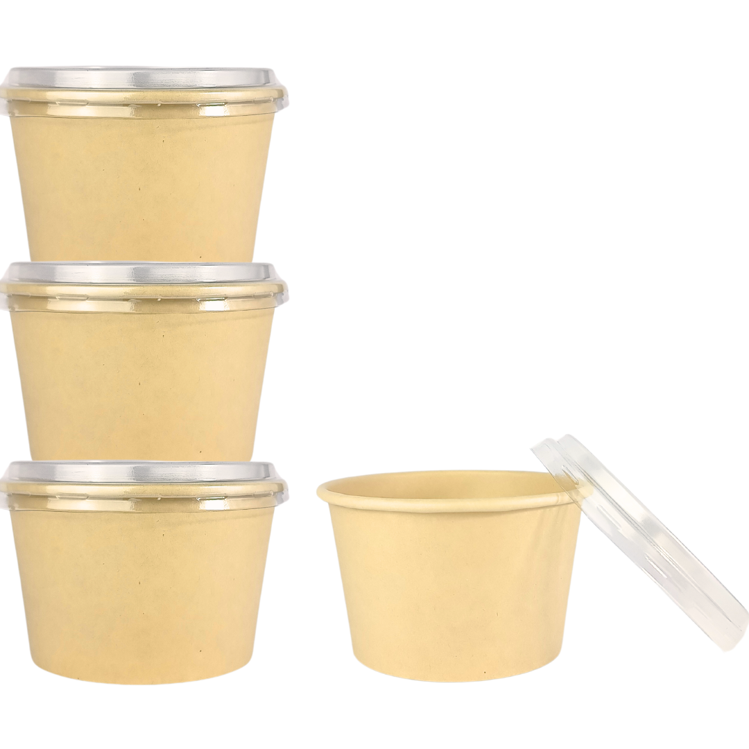 Bowl Polipapel Bambú | 250ml | Tapa PET — vista 2