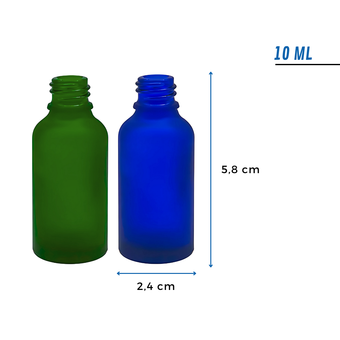 Frasco Esmerilado 10ml | Varias Tapas | Azul-Verde — vista 3