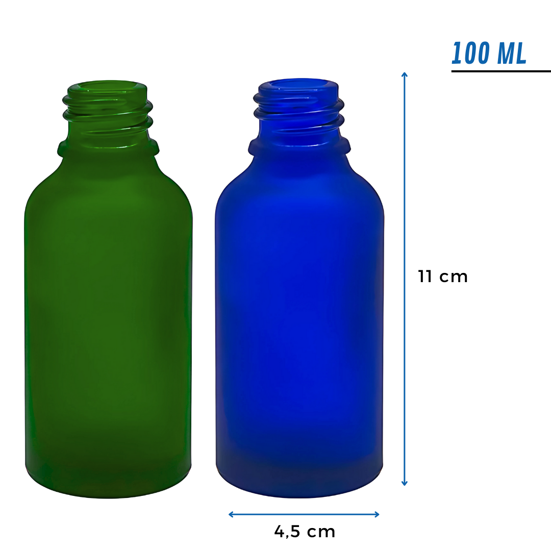 Frasco Esmerilado 100ml | Varias Tapas | Azul-Verde — vista 3