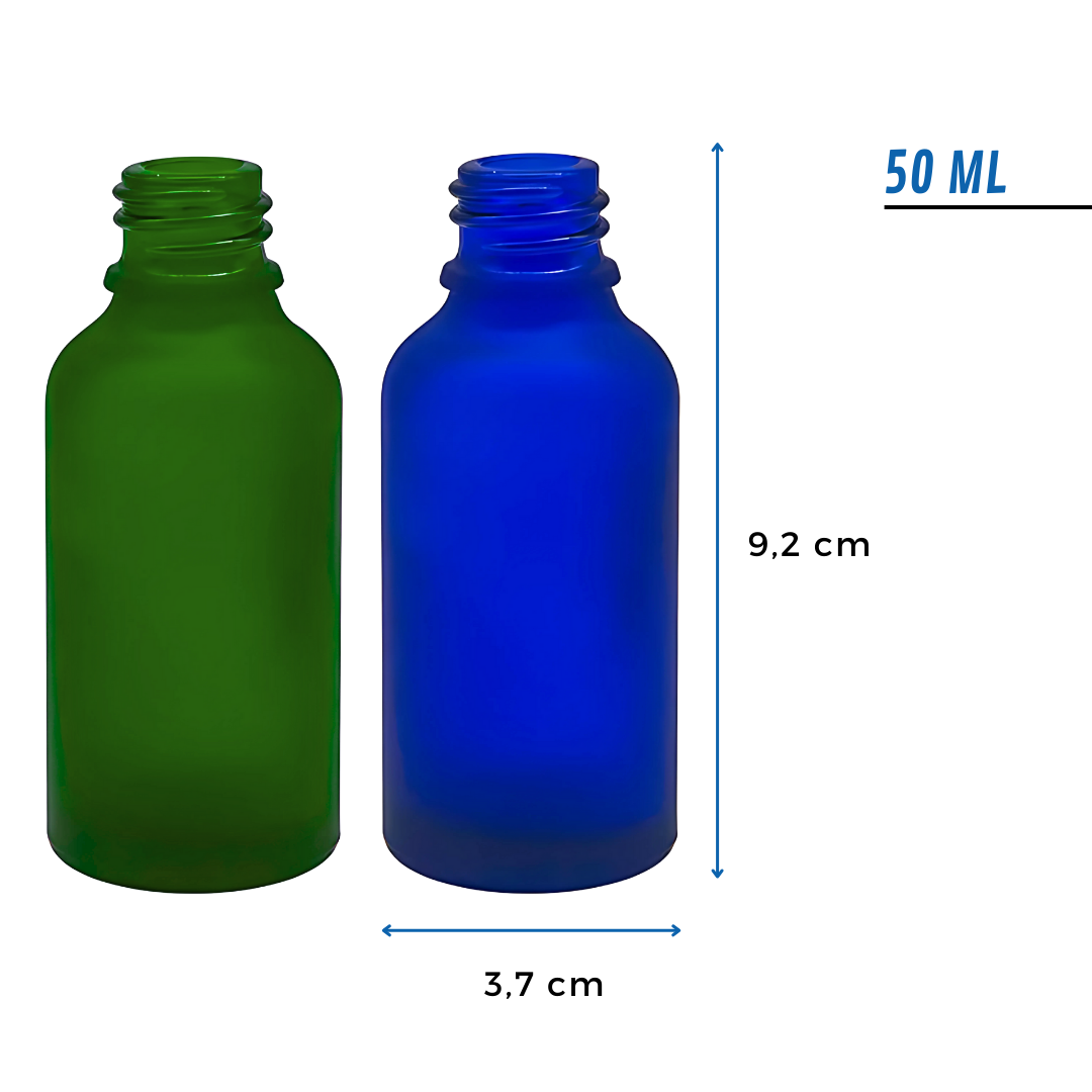 Frasco Esmerilado 50ml | Varias Tapas | Azul-Verde — vista 3