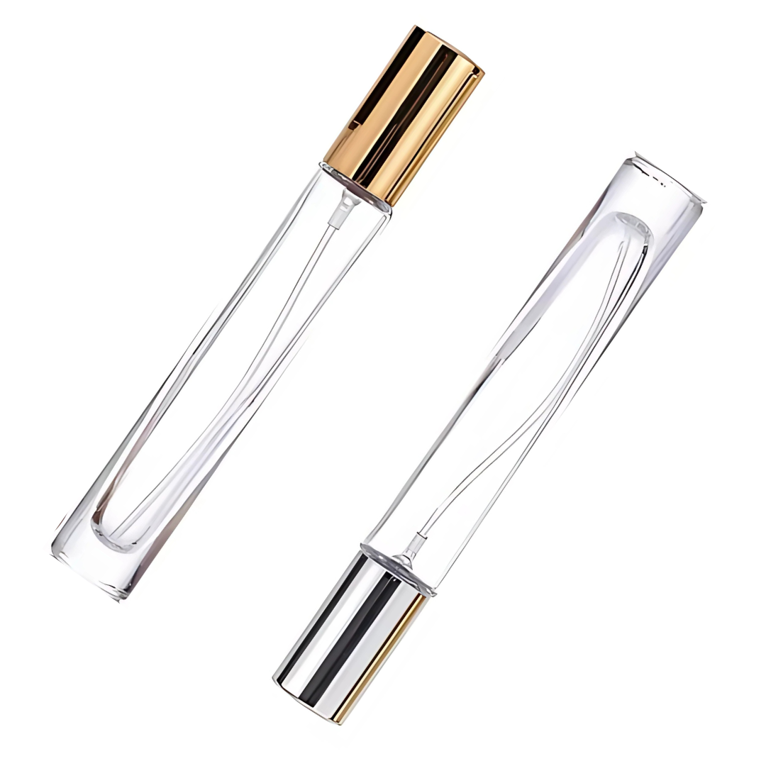 Spray Vidrio Largo Cilíndrico | 10ml | Tapa Dorada o Plateada — vista 4