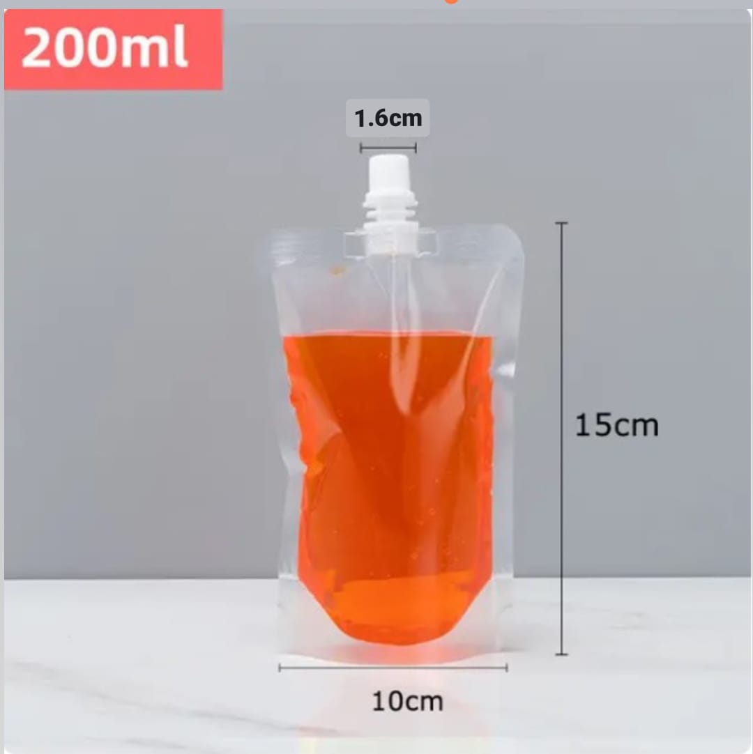 Bolsa Transparente c/boquilla Ideal bebidas. (5 tamaños) — vista 4