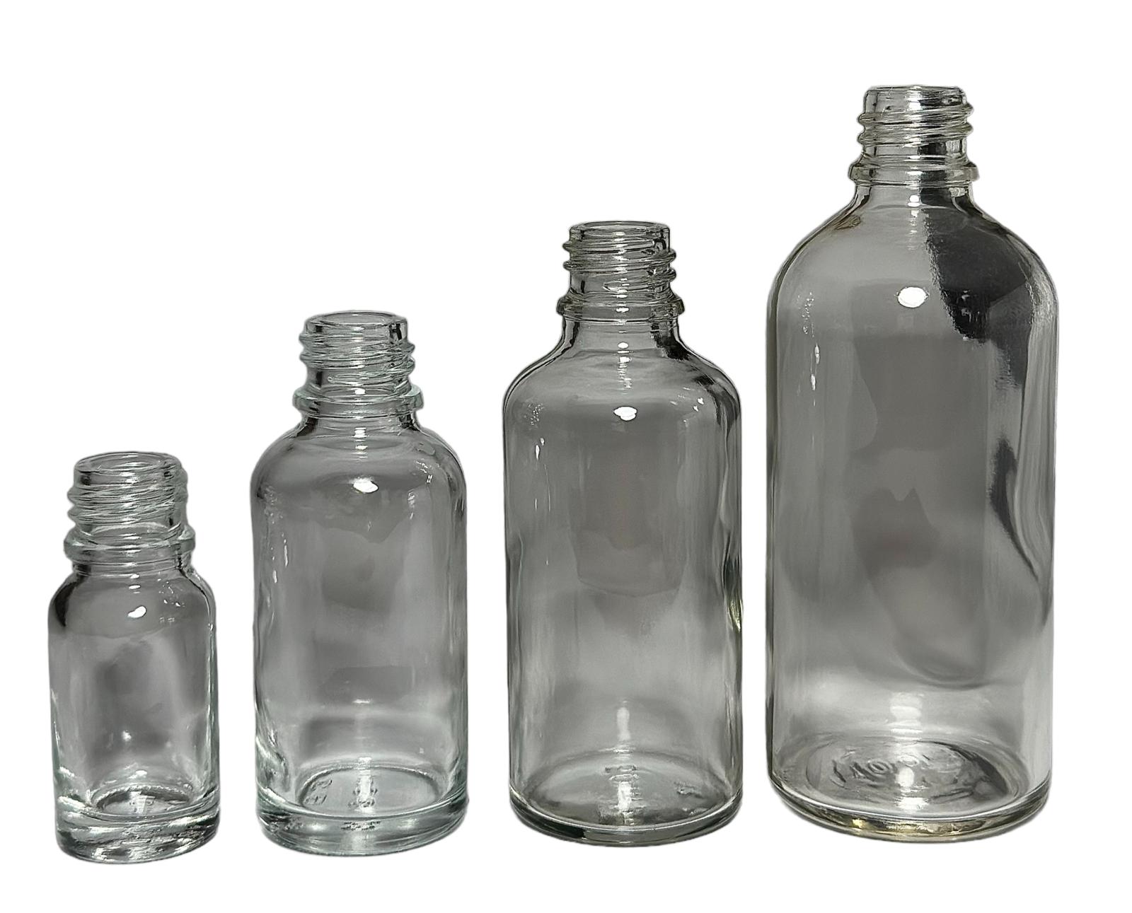 Frasco Vidrio Transparente Tapa Plástica 100ml — vista 2