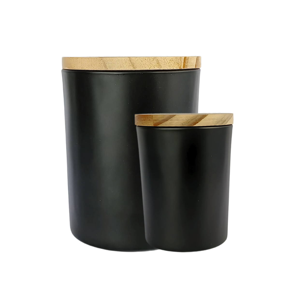 Vaso Vela Vidrio Tapa de Madera | Tres Colores | 100ml-200ml — vista 4