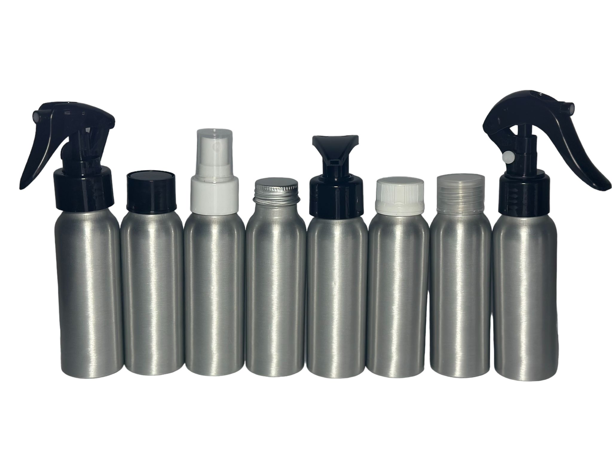 Botella aluminio 80ml con tapa ciega cosmetica. — vista 3