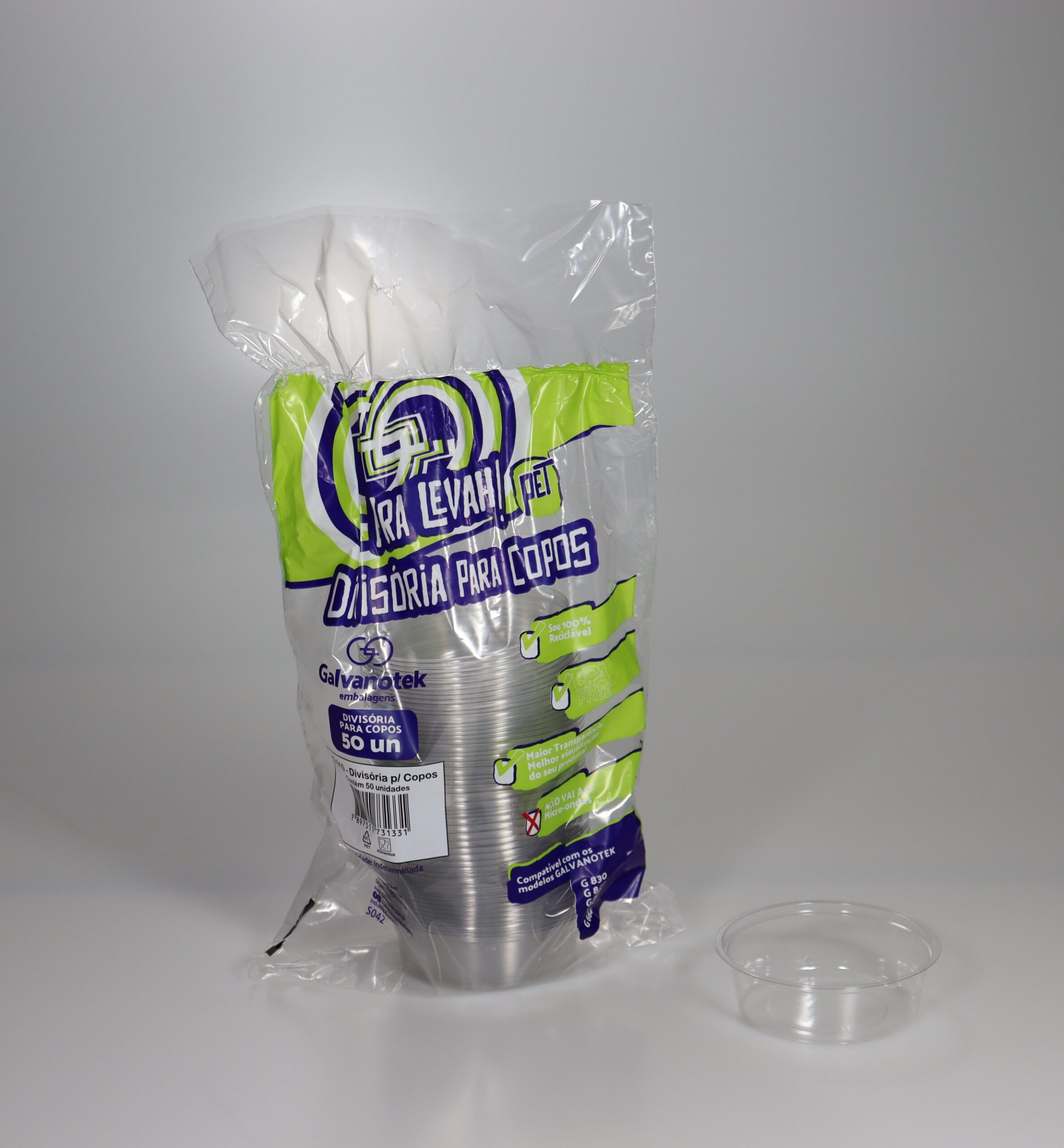 Divisora Pet para vaso de 300ml/400ml/500ml (G810) — vista 2