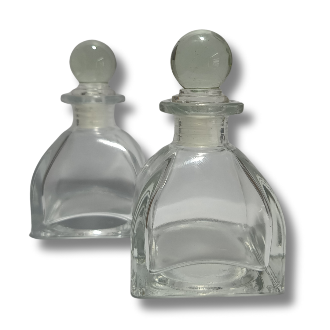 Envase Piramidal vidrio 50ml c tapa esfera — vista 3