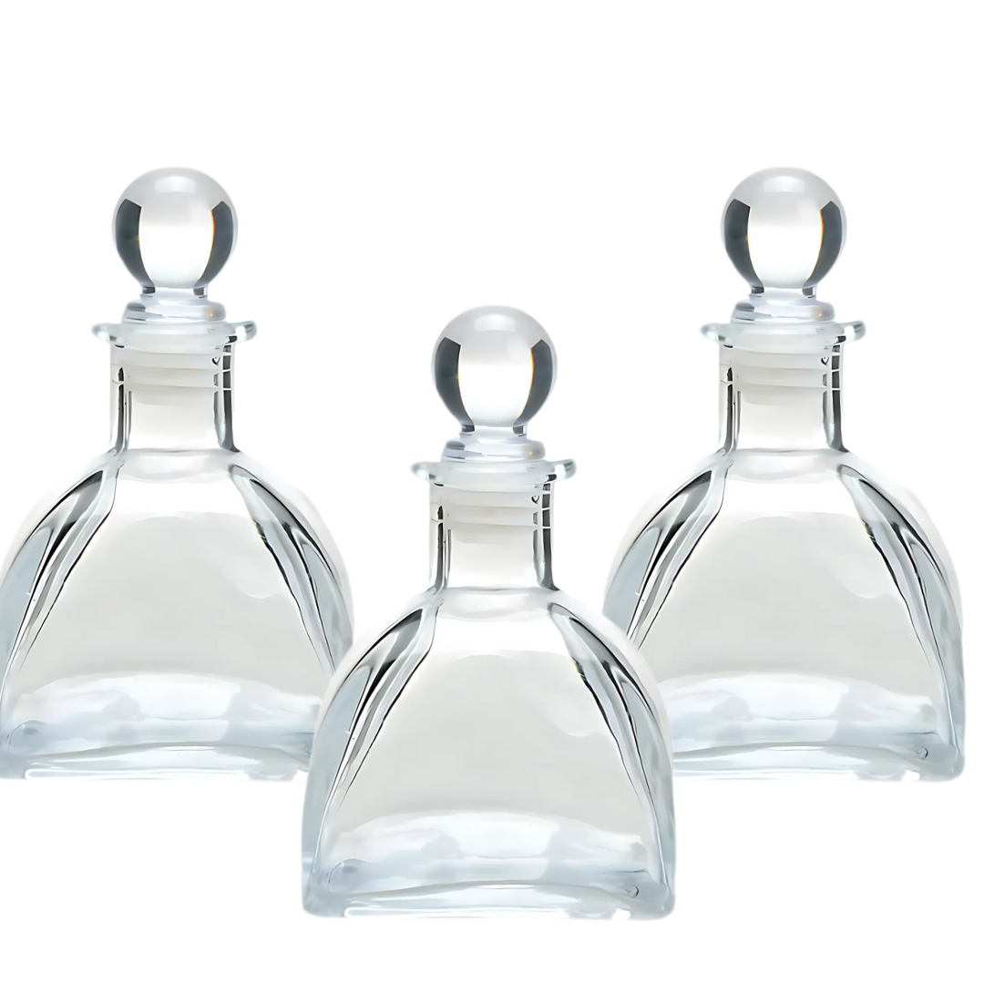 Envase Piramidal vidrio 50ml c tapa esfera — vista 2