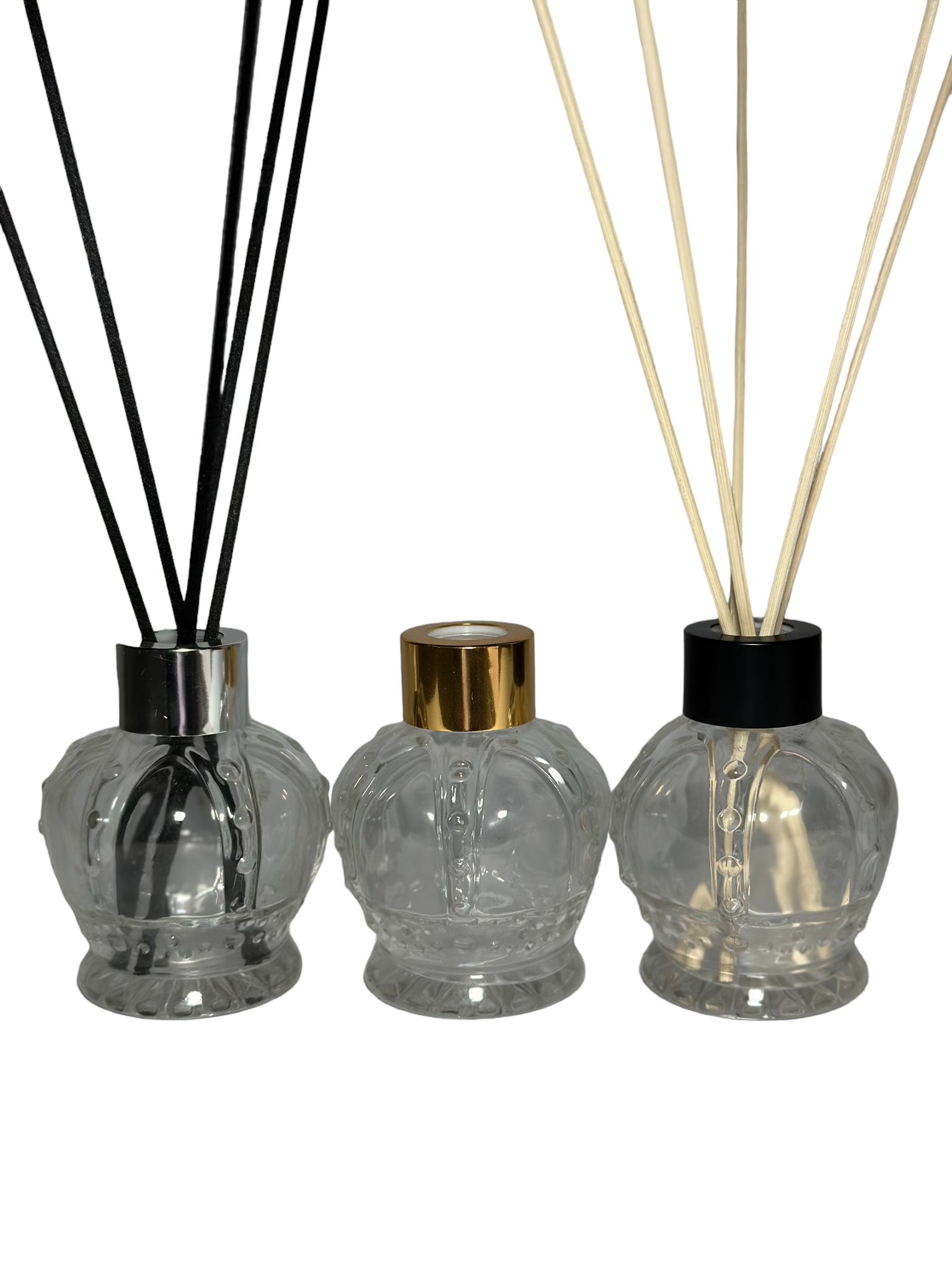 Aromatizante vidrio Corona 100ml c/5 varitas ratan — vista 2