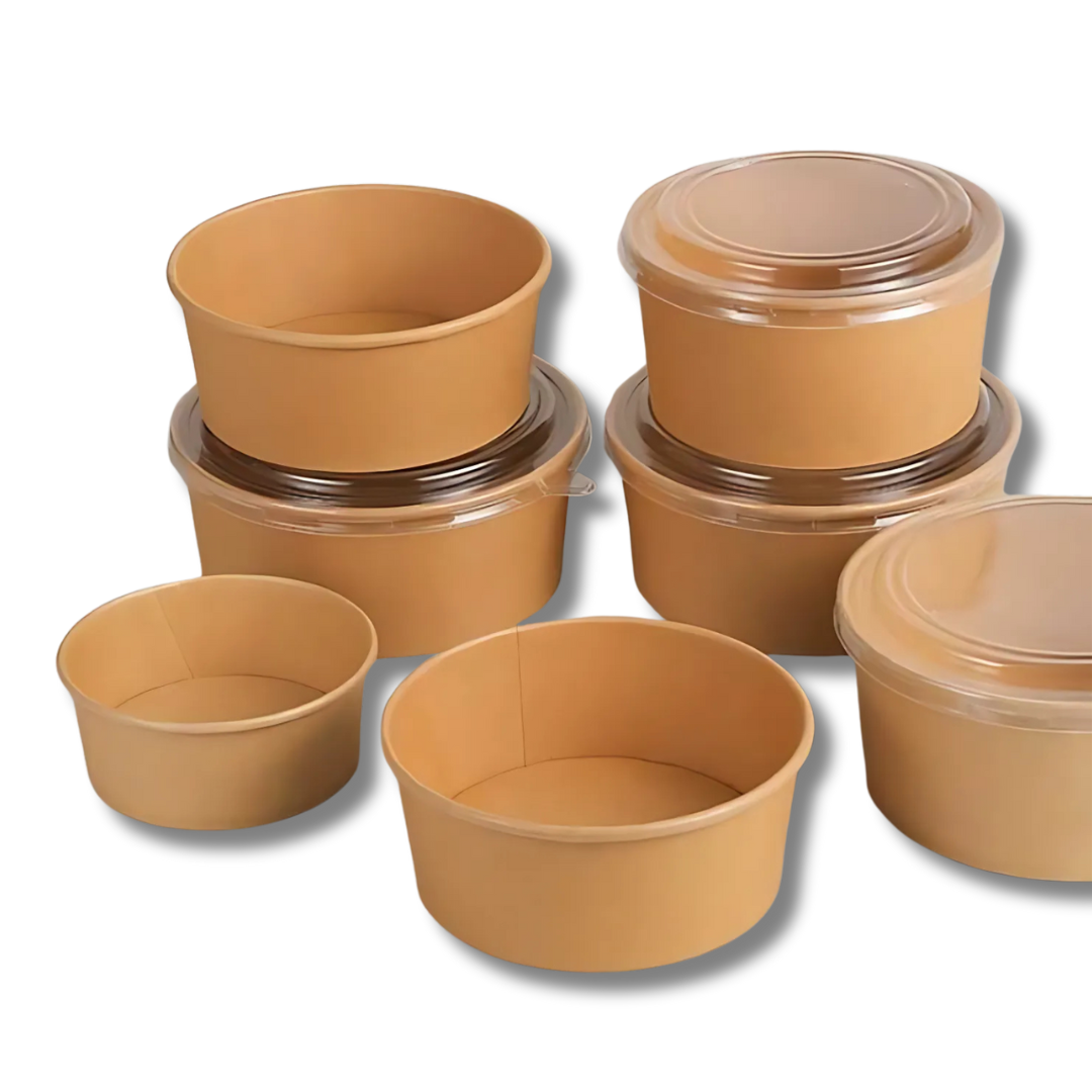 Bowl Ensaladera Bambu polipapel 1000ml tapa pet — vista 3