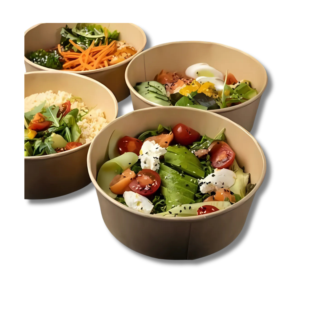 Bowl Ensaladera Bambu polipapel 1000ml tapa pet — vista 4