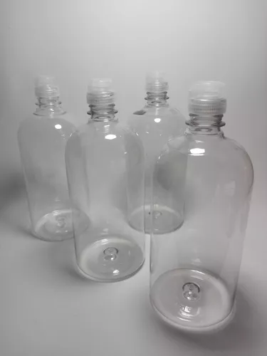 Botella Pet 1Litro Baja con Tapa Flip Top — vista 3