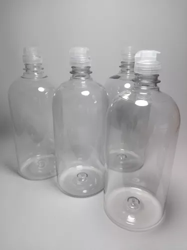 Botella Pet 1Litro Baja con Tapa Flip Top — vista 2