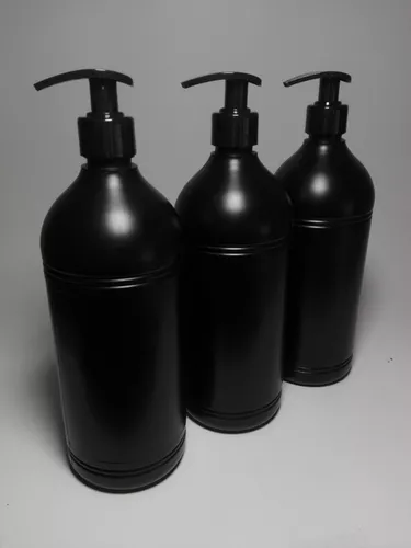 Botella 1 Litro Pad Negra  con Válvula Cremera — vista 3