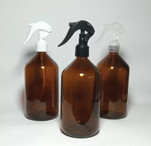 Botella Vidrio Ambar 500 ml con Mini Gatillo — vista 3
