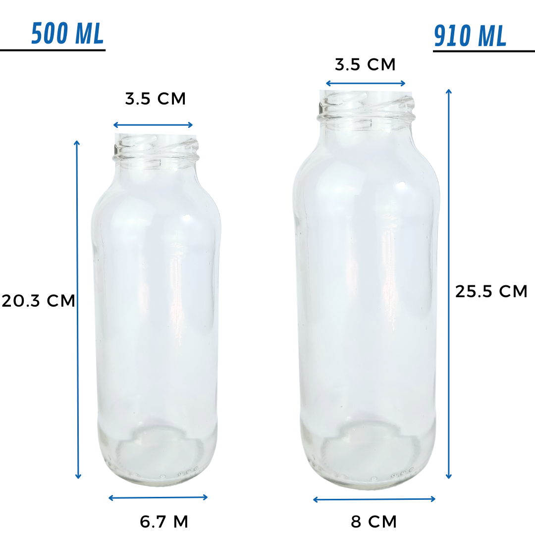 Botella Vidrio | Boca Ancha | Ideal Jugo — vista 3