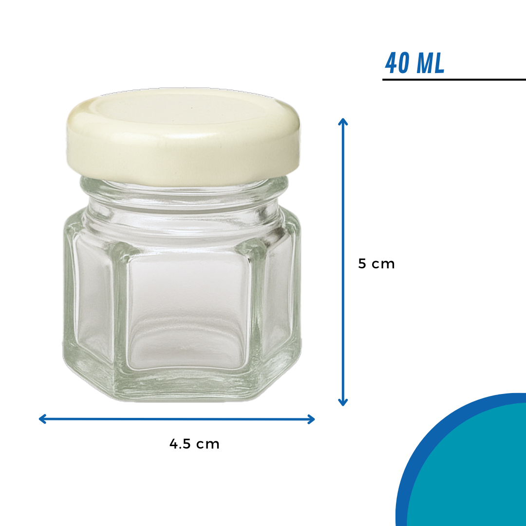 Bollón Vidrio Mini Hexagonal | 40 ml — vista 3