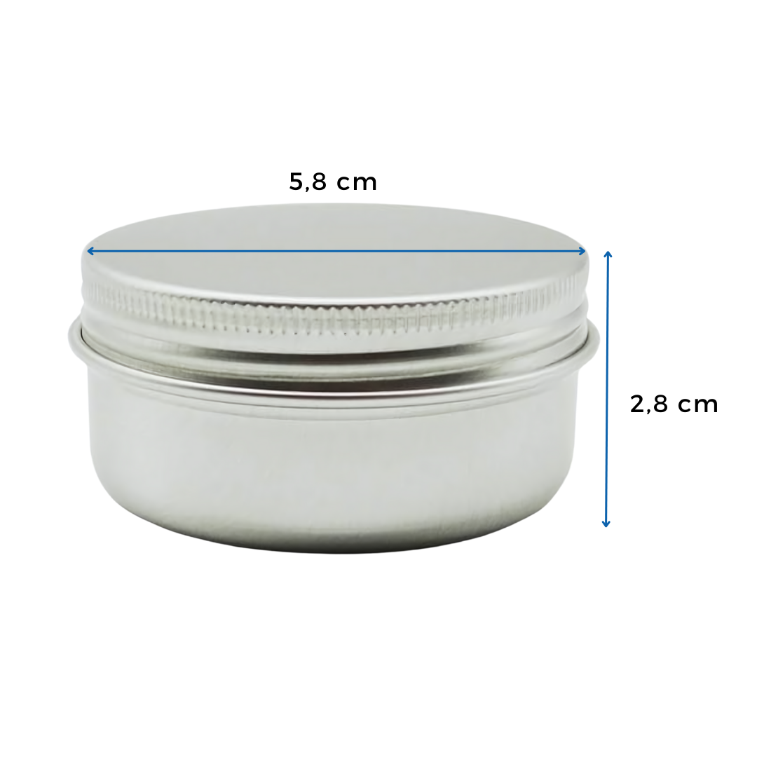 Lata Cosmética Aluminio 50 Grs | Negra-Azul-Plata — vista 3