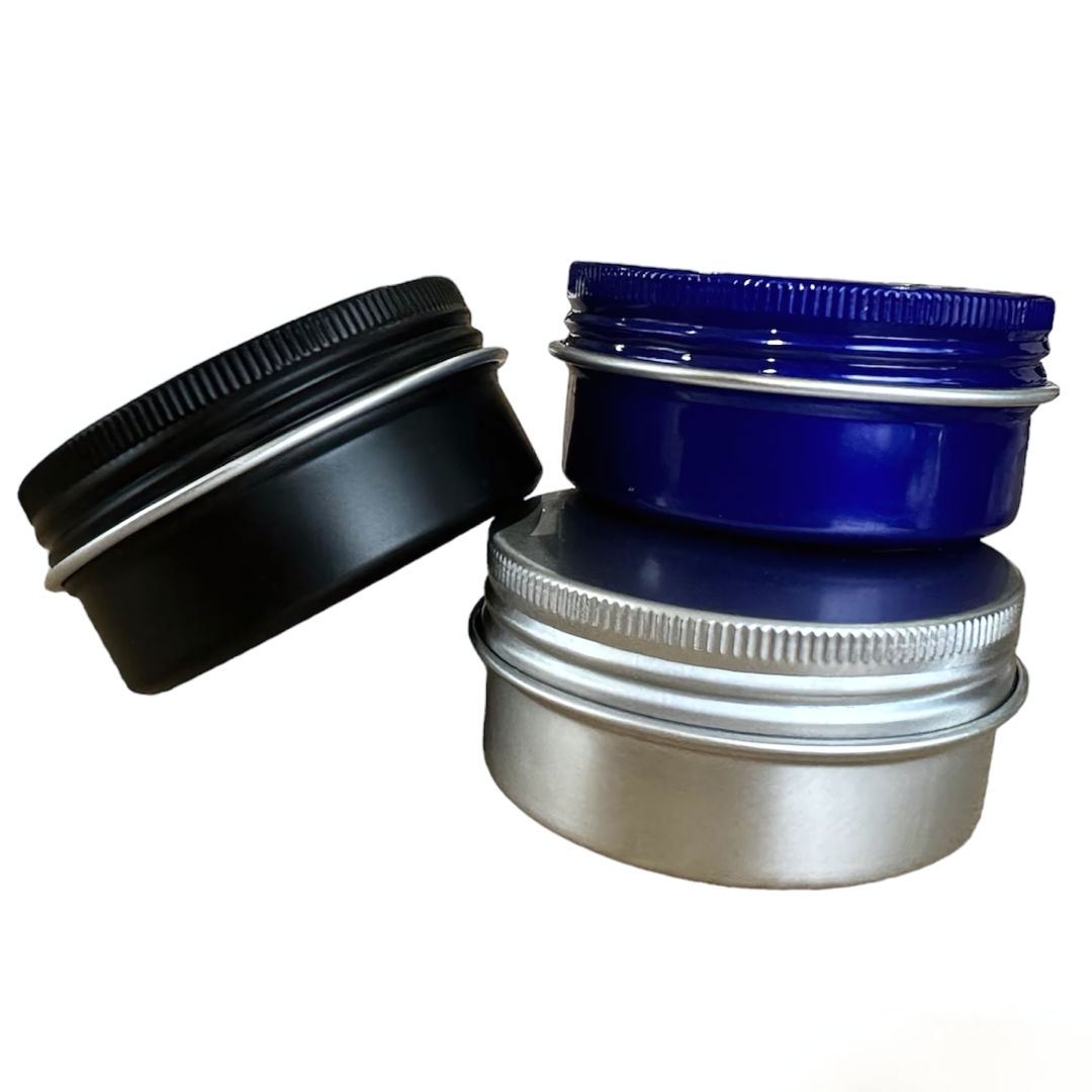 Lata Cosmética Aluminio 50 Grs | Negra-Azul-Plata — vista 2