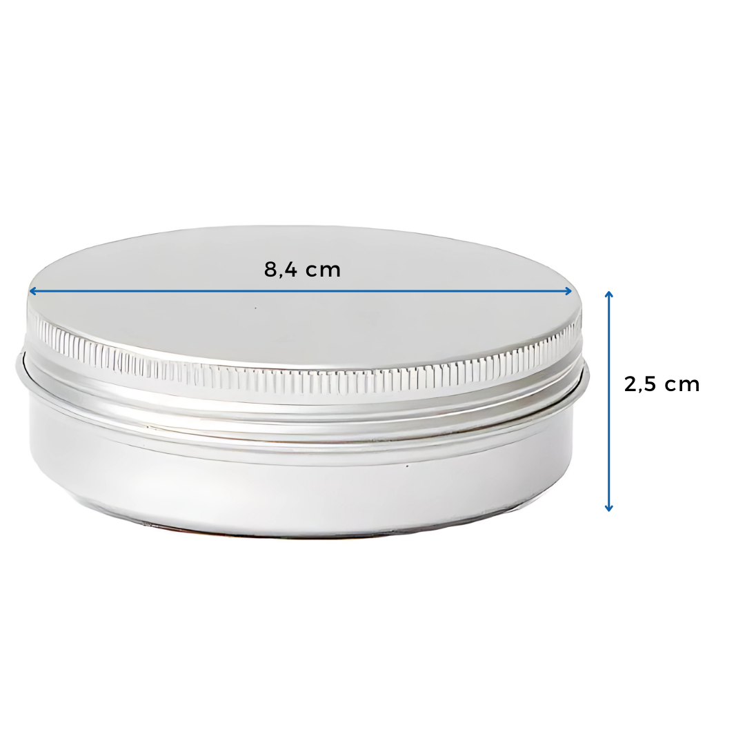 Lata Cosmética Aluminio 100Grs | Negro-Azul-Plata — vista 3
