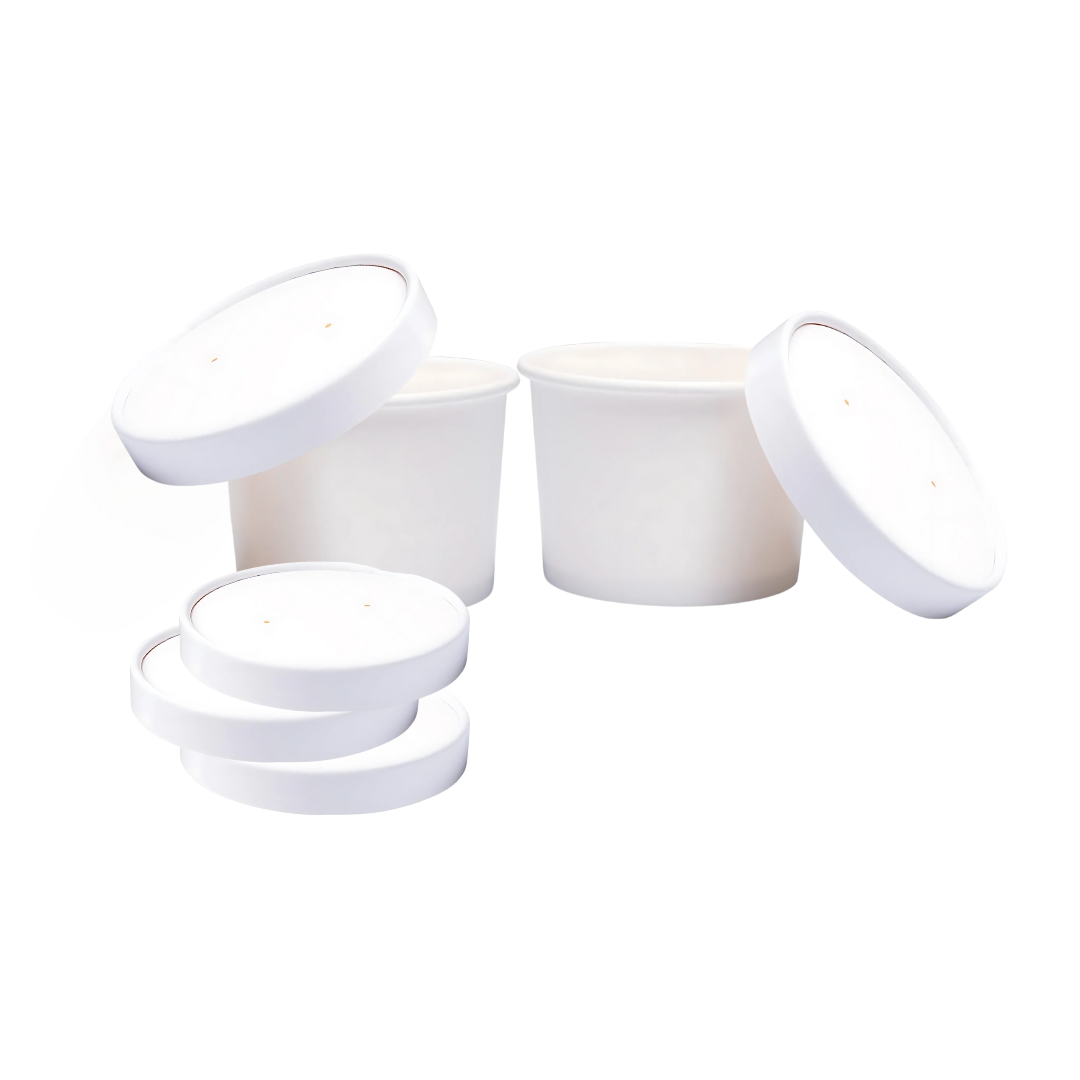 Bowl Polipapel Blanco Con Tapa 500 ml 16oz — vista 2