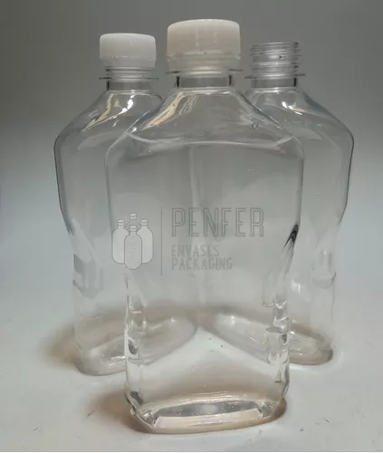 Envase, Botella Pet tipo Petaca 360ml con tapa ciega — vista 2
