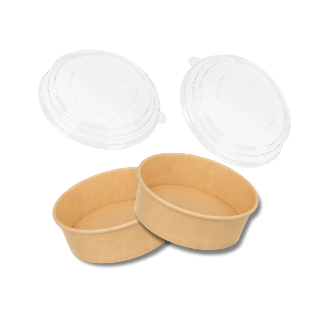 Bowl Ensaladera Polipapel Bambú Con Tapa 500ml — vista 3