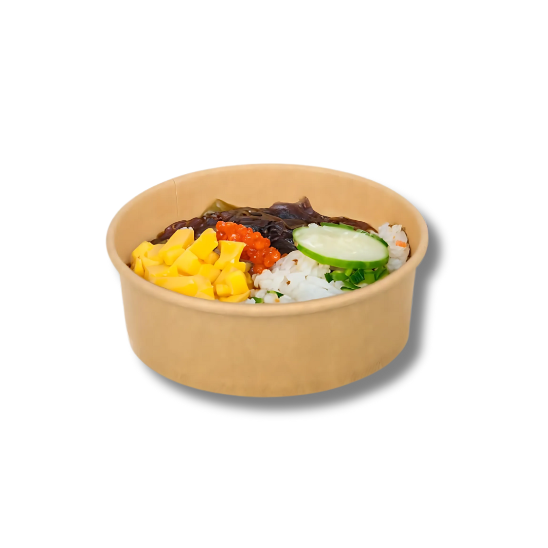 Bowl Ensaladera Polipapel Bambú Con Tapa 500ml — vista 4