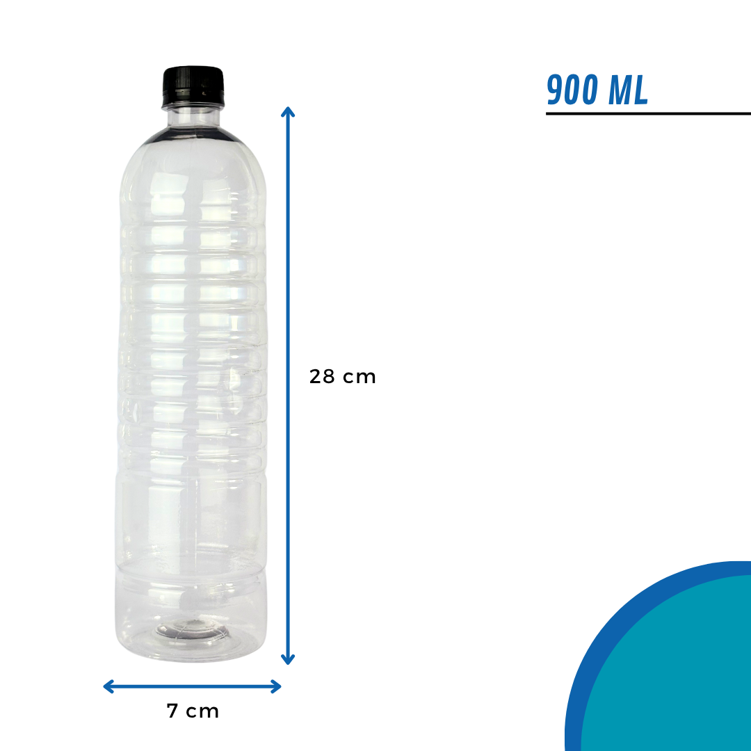 Botella PET Anillada | 900ml - 1800ml | Con Tapa Ciega Precintada — vista 3