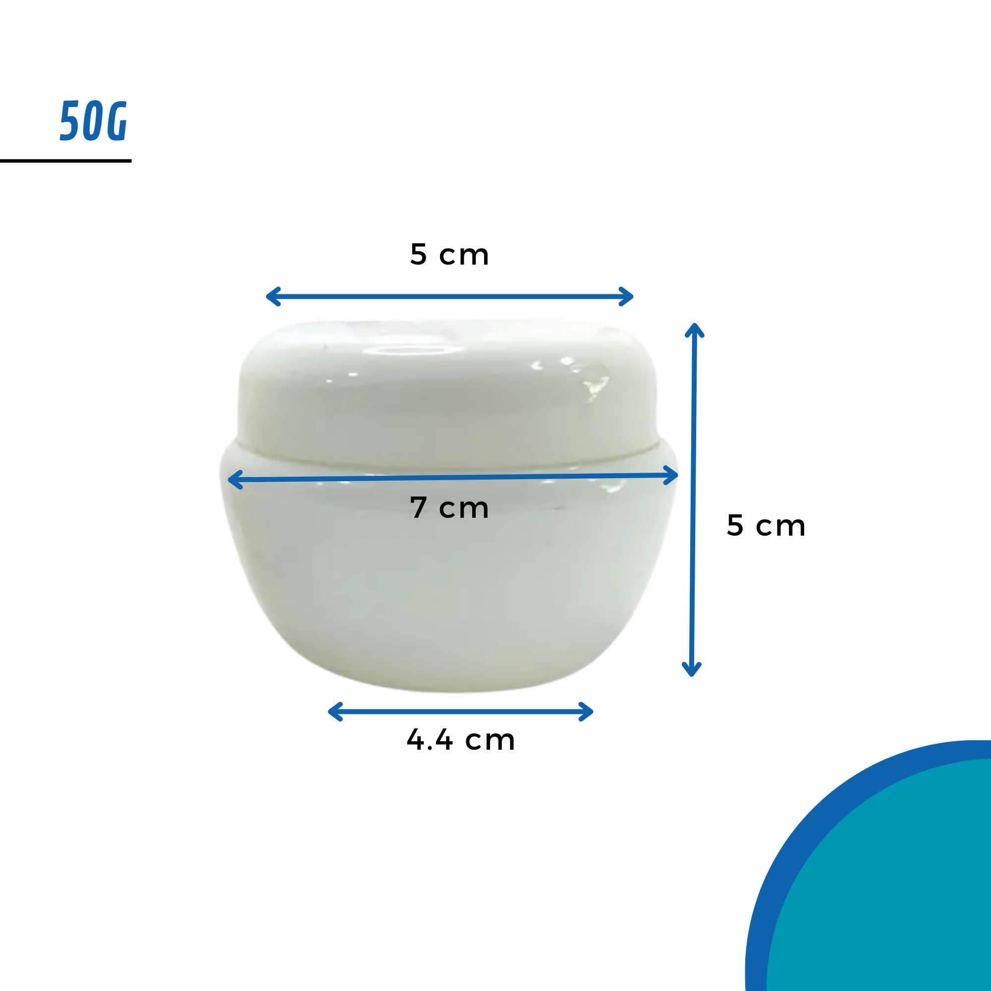 Pote Cosmético Cónico Blanco | Ideal Bálsamo, Cremas — vista 4