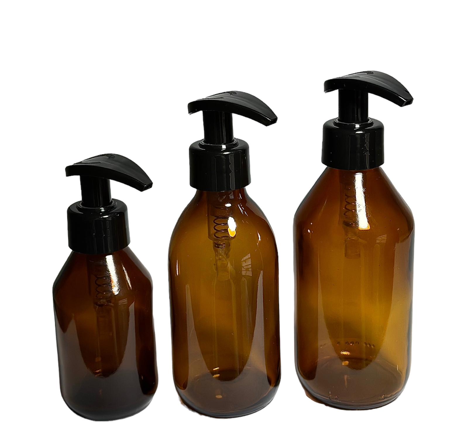 Frasco Ambar Vidrio con Válvula Cremera 250ml — vista 2