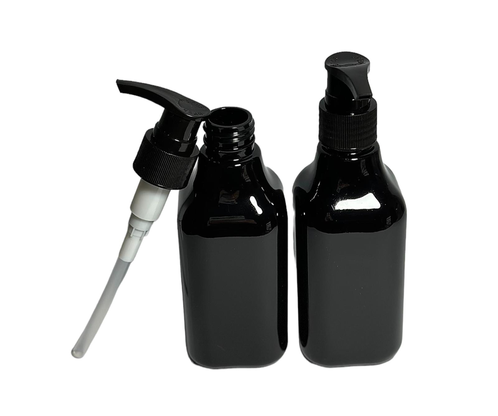Envase Negro PET 200ml con valvula cremera — vista 2