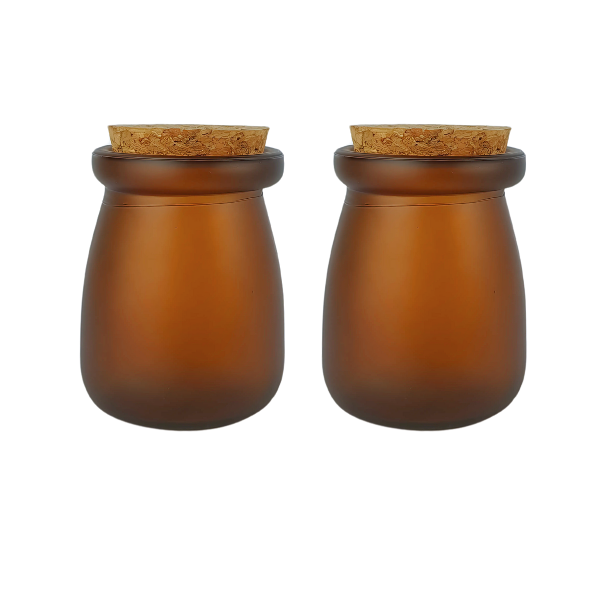 Vaso Vela Vidrio Esmerilado Con Tapa Corcho | 100ml — vista 4